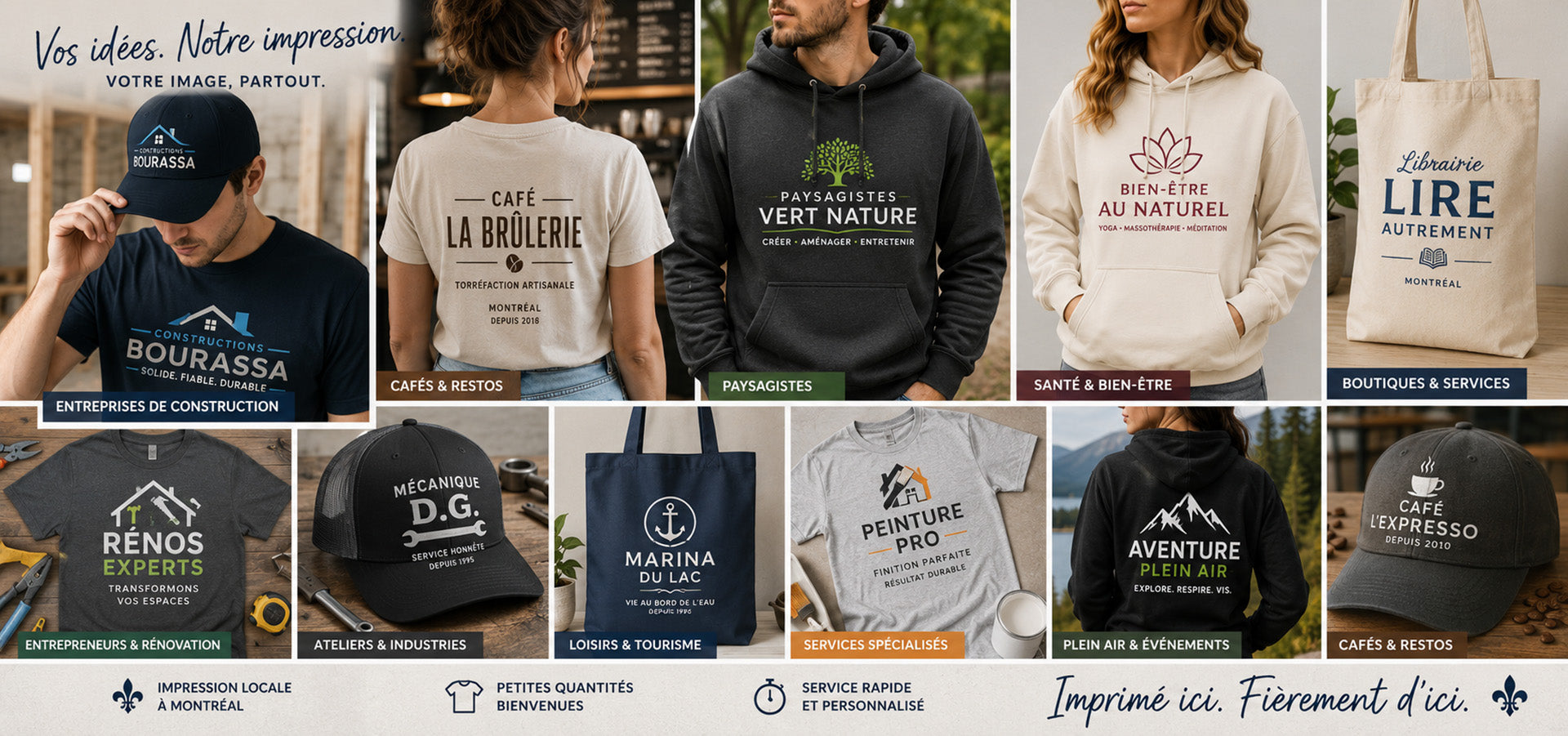 Impression personnalisée sur vêtements