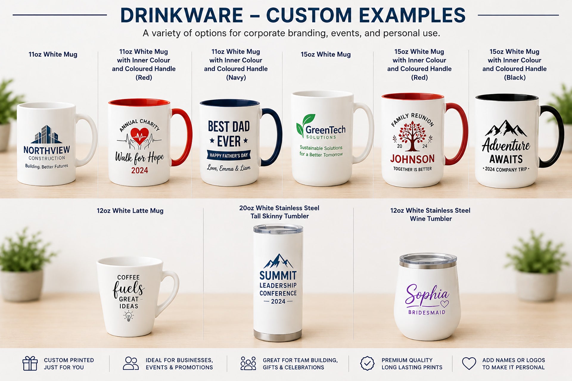 Tasses et gobelets personnalisés